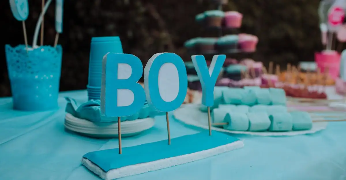 Baby shower decor